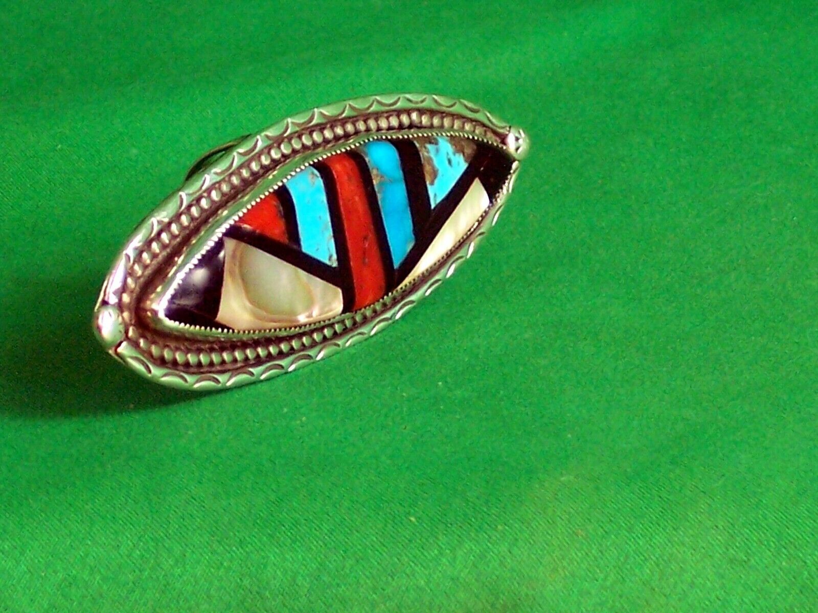 Zuni Inlay Ring - Huge Contemporary Masterpiece - Mesmerizing 