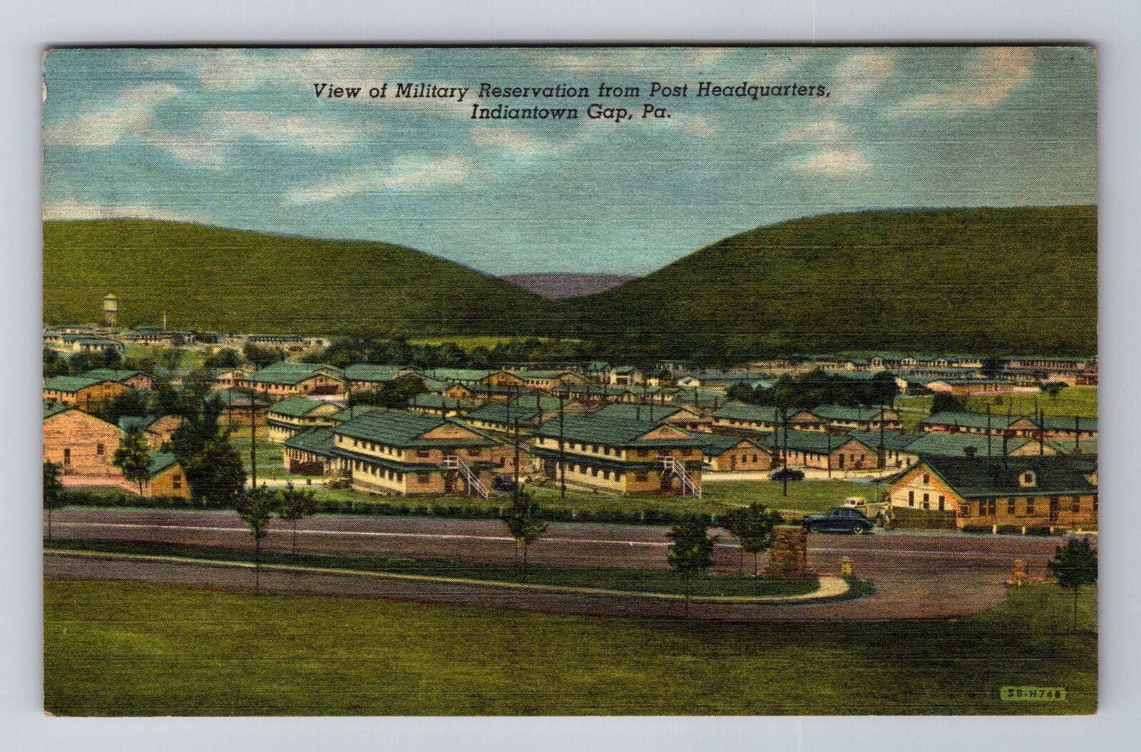 Indiantown Gap PA-Pennsylvania, Panoramic Military Reservation, Vintage Postcard
