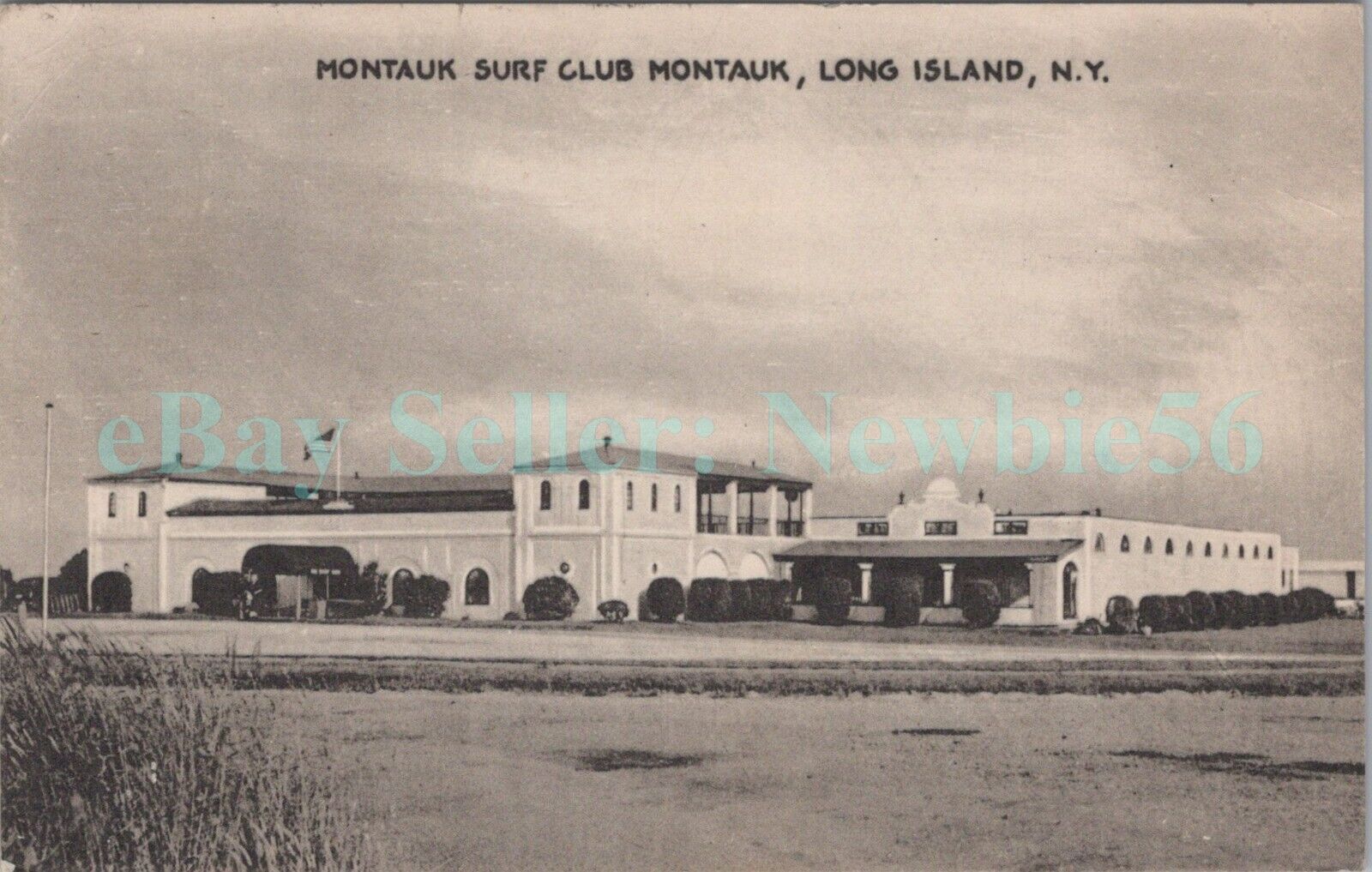 Montauk LI NY - MONTAUK SURF CLUB - c1940s Postcard