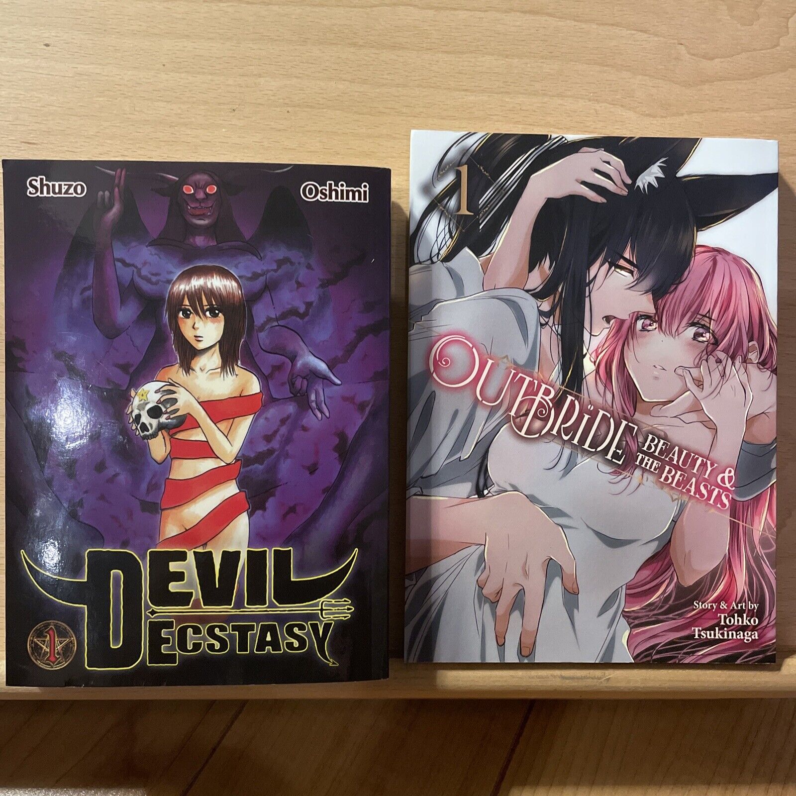 2 Erotic Manga: DEVIL ECSTASY 1 (Shuzo, Oshimi), OUTBRIDE BEAUTY & THE BEASTS 1