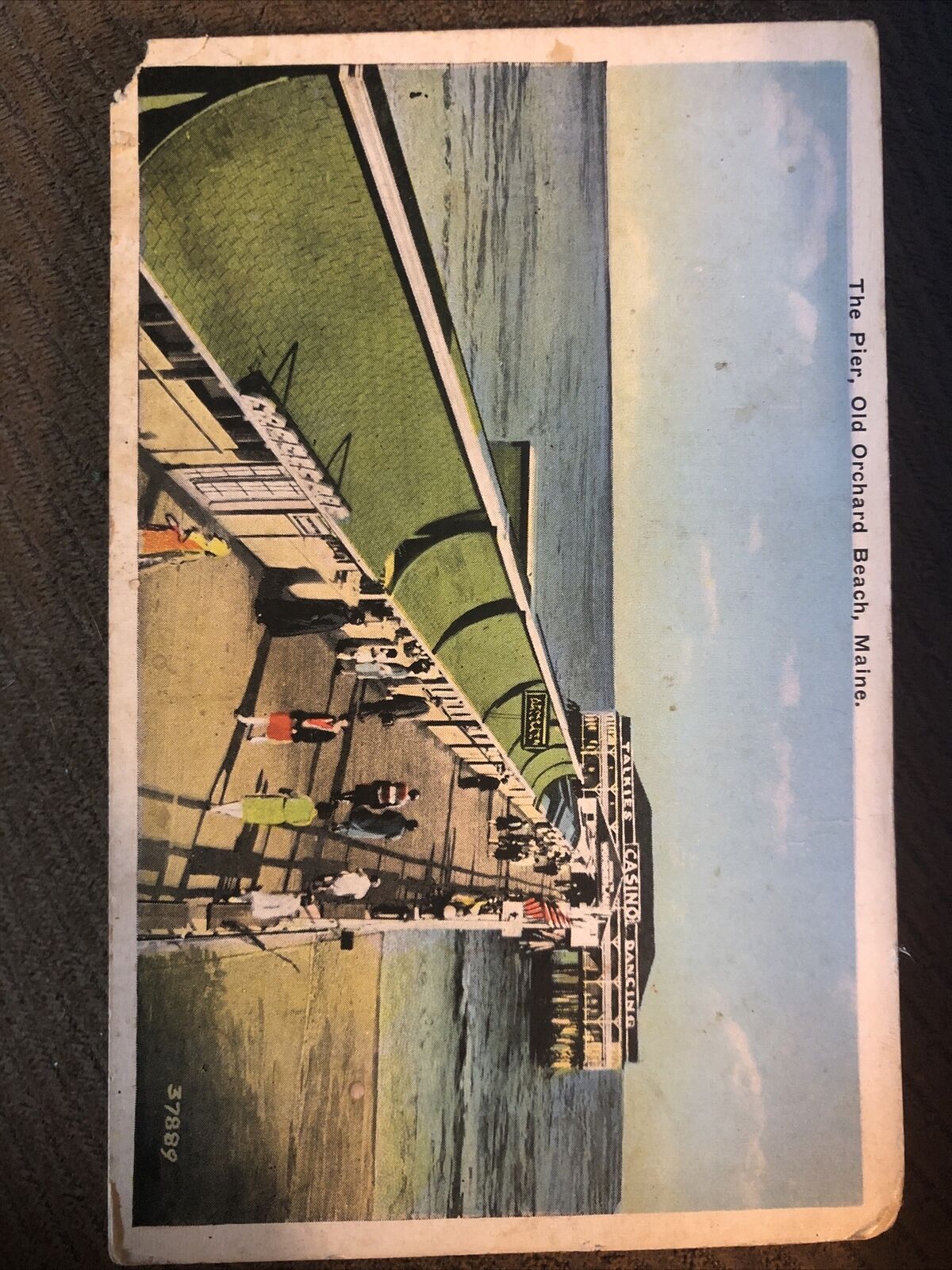 c1917 The Pier, Old Orchard Beach, Maine Antique Vintage Postcard