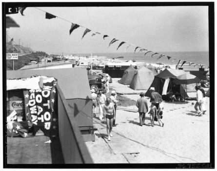 Tents and trailers at Coral Beach Trailer Camp California Old Photo