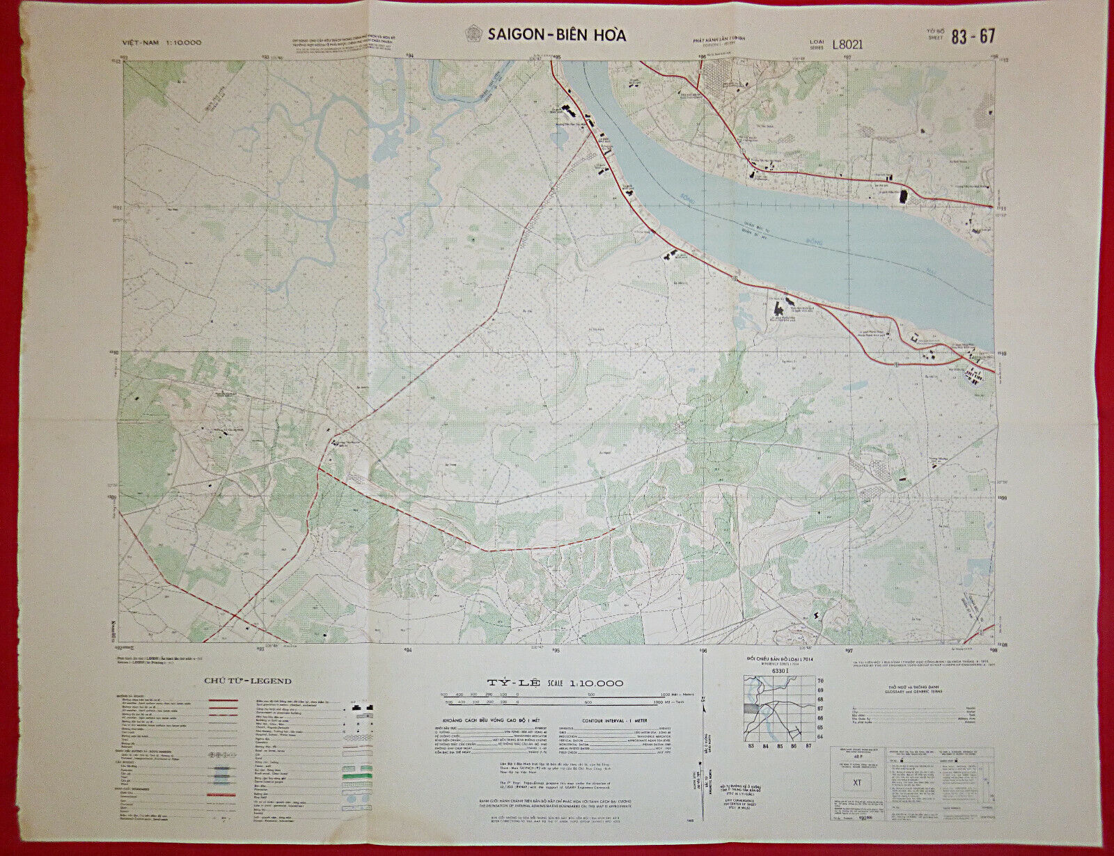 MAP - 83-67 - SAIGON - BIEN HOA - DONG NAI RIVER - 1971 ORPHANAGE - Vietnam War