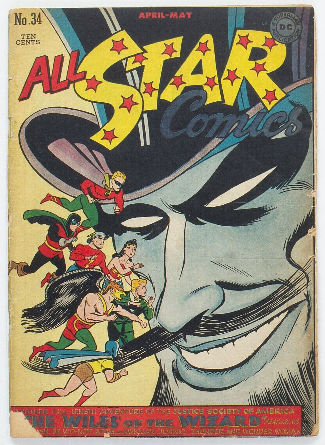 All-Star Comics #34 - 1947 - 1st App of the Wizard DC Golden Age