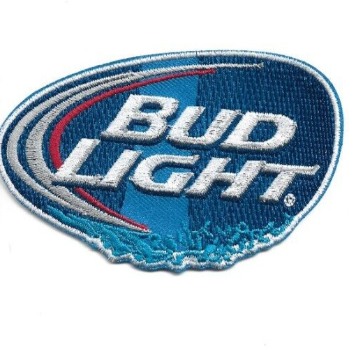 NEW 2 3/8 x 3 3/4 Inch Bud Light IRON ON PATCH 