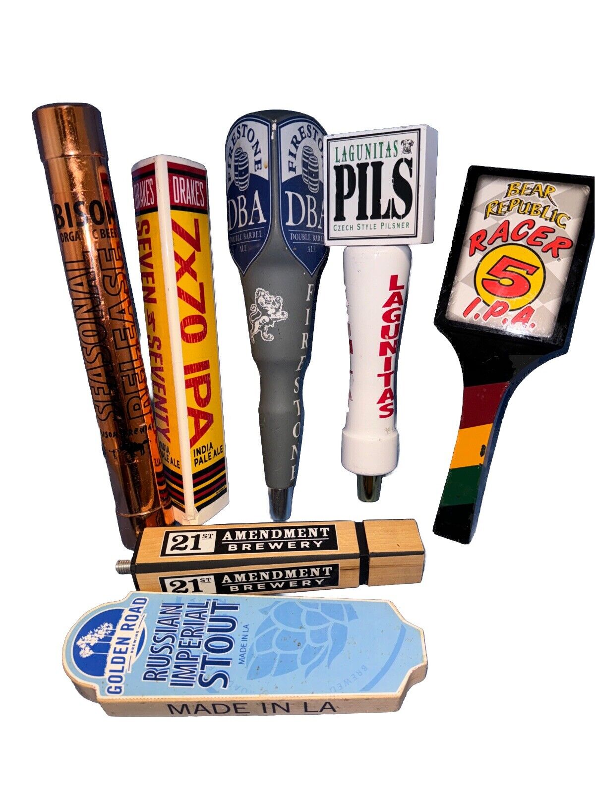 Inventory Clearance Sale Lot Of 7 Tap Handles Beer Bar Pub see description