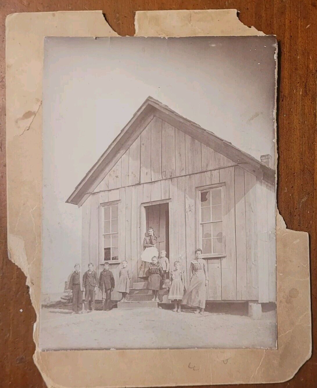 Vintage 1898 Commerce, Missouri One Room Schoolhouse Photograph
