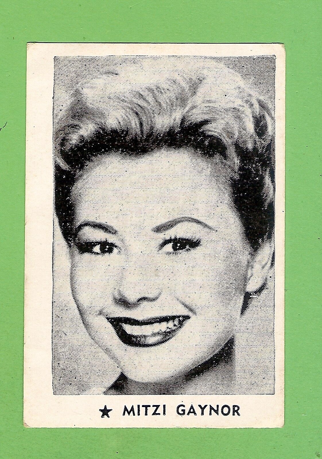 #D116.  1958  AUSTRALIAN CHUCKLERS  WEEKLY  CARD #19  MITZI  GAYNOR
