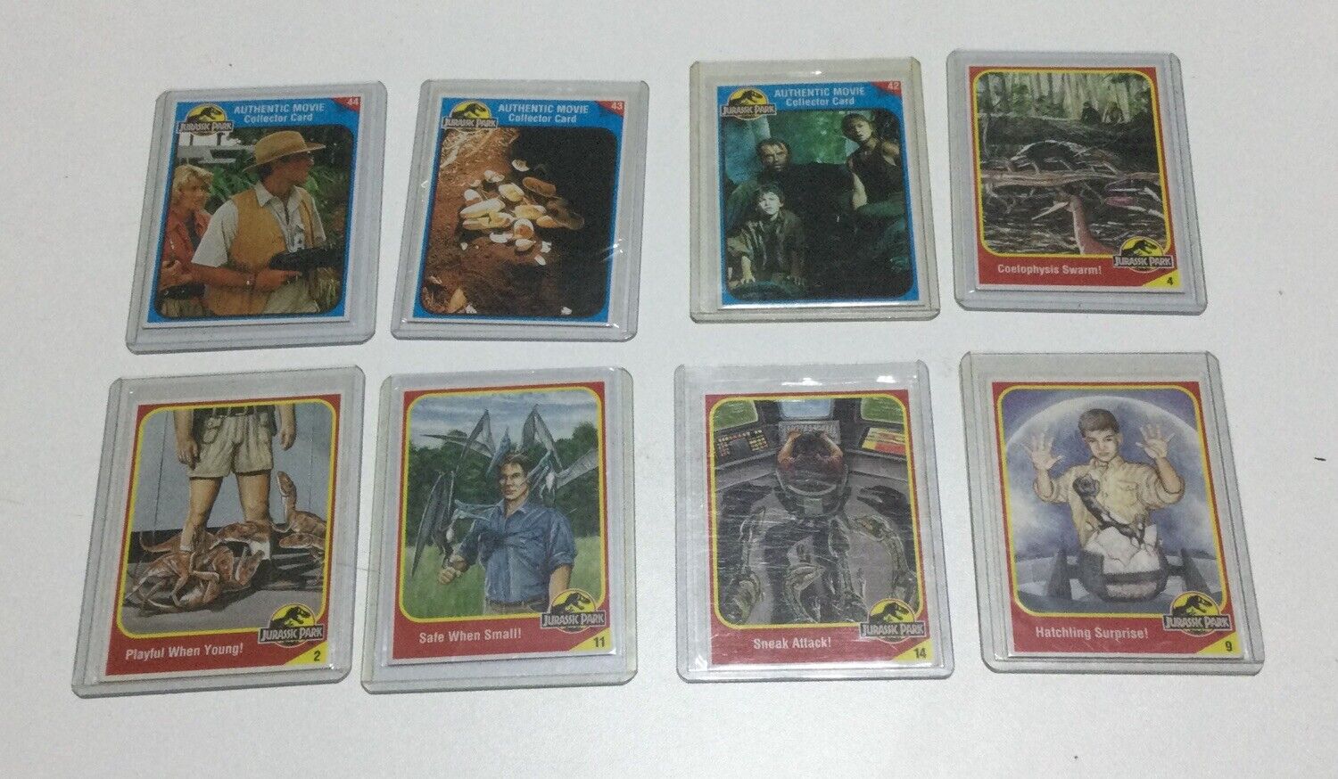 8 Jurassic Park Cards Kenner Universal Studios 1992 1993