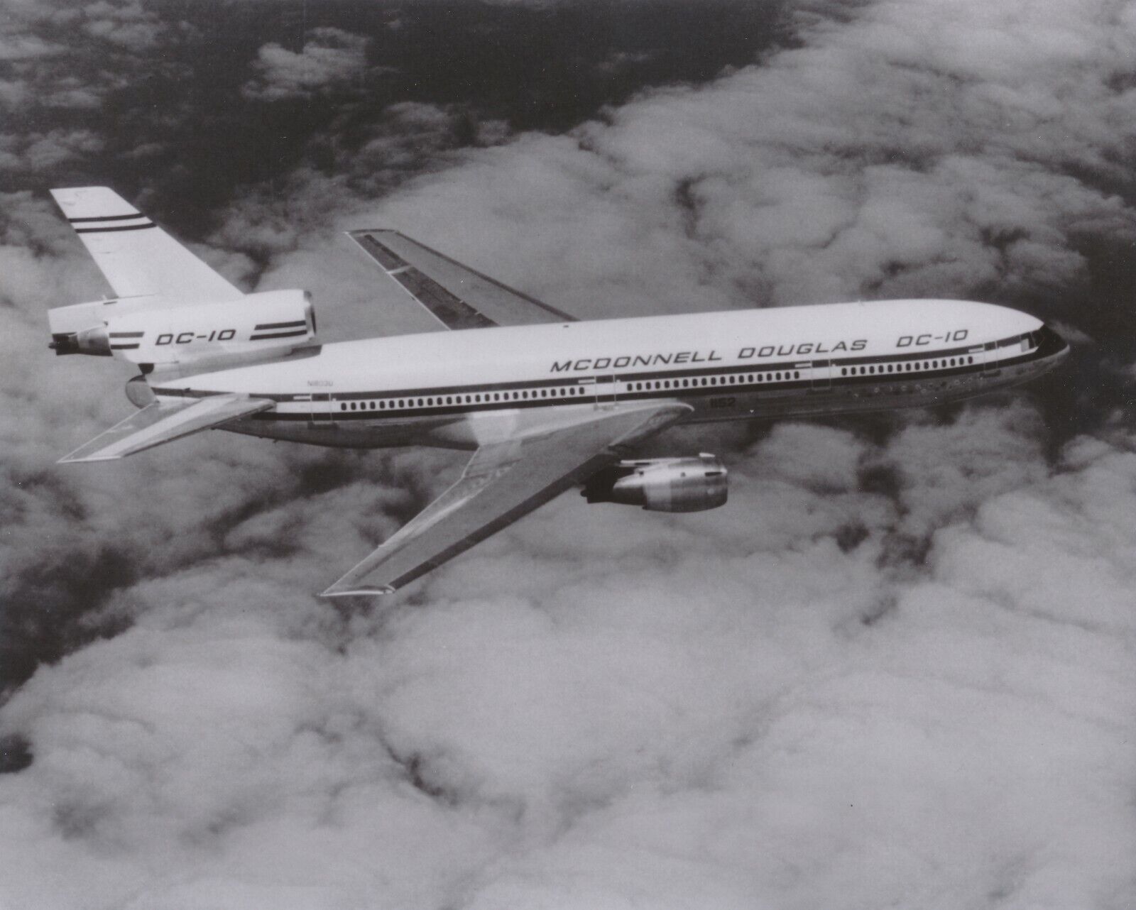 McDonnell Douglas DC-10 N1803U In Flight Early 1970s 8x10 Photo