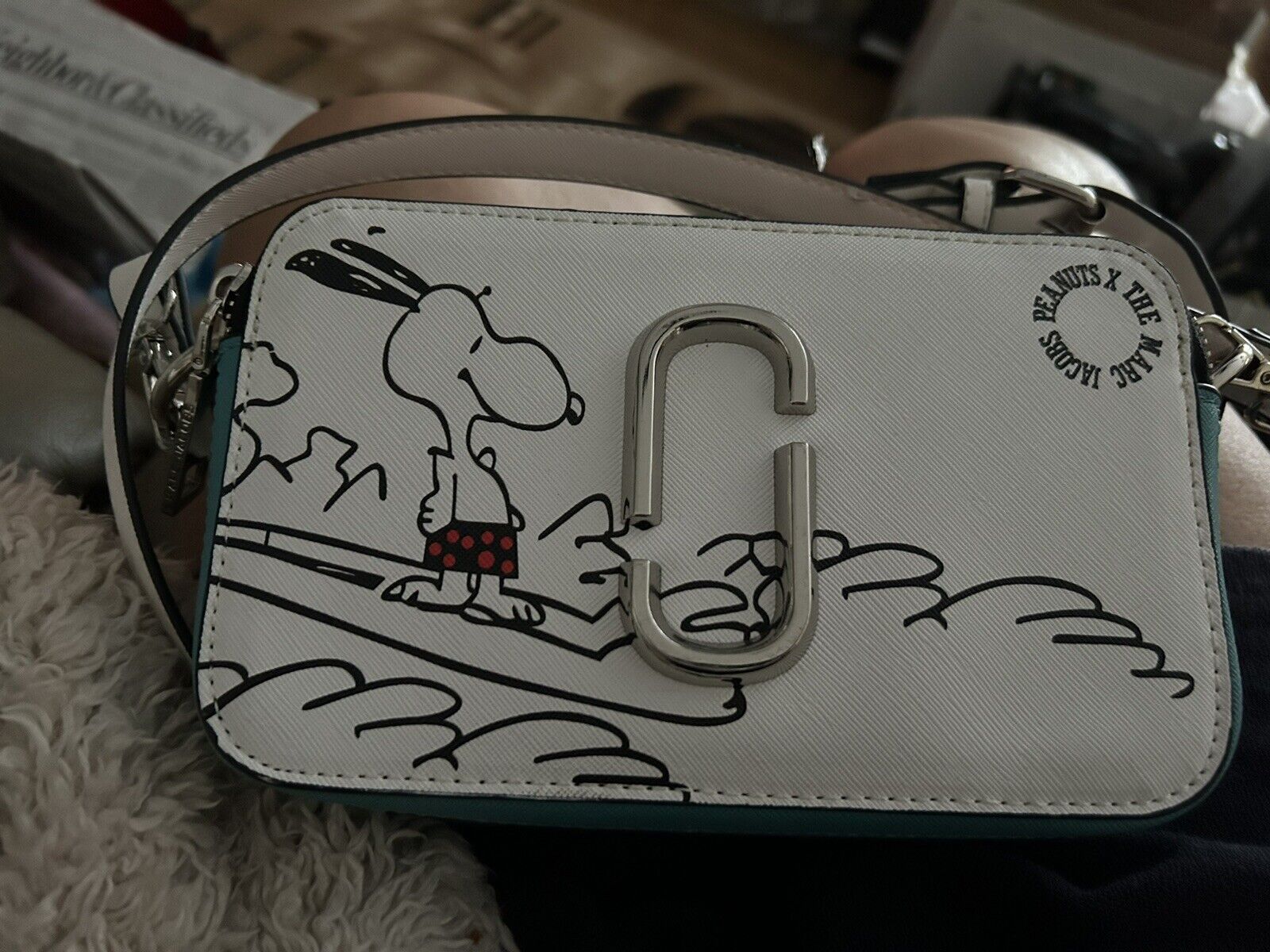 Marc Jacobs Peanuts Snoopy Collaboration Crossbody Camera Bag Replaced Strap
