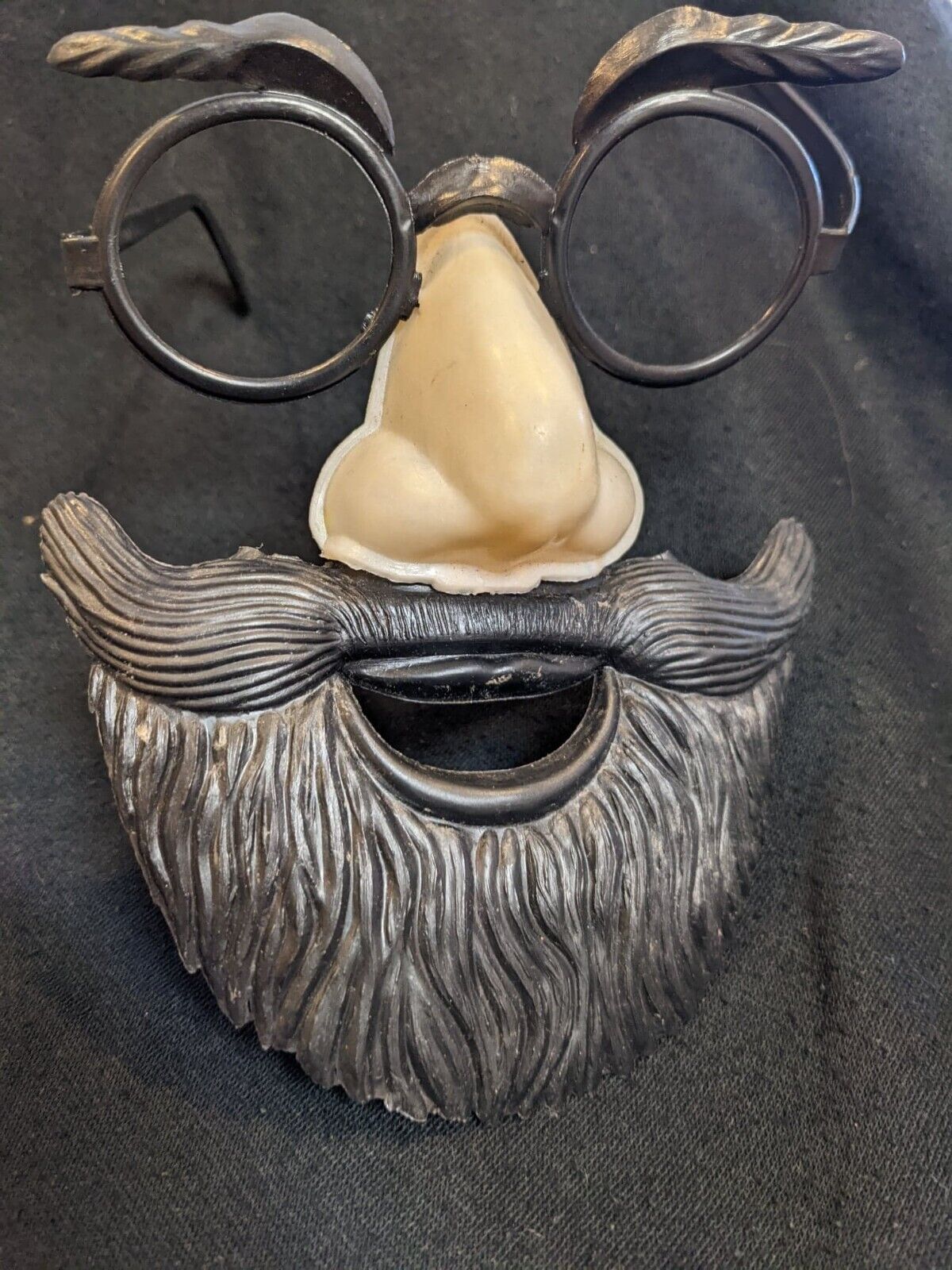 Vintage  HALLOWEEN  small mask w beard mustache eye glasses *1 owner 1960\'s