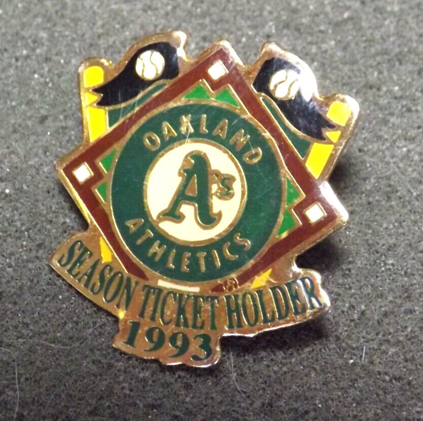 1993 Oakland Athletics Baseball Team Season Ticket Holder  Lapel Pin