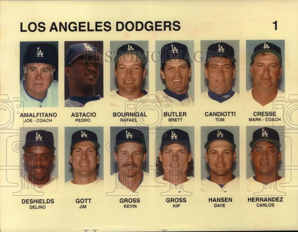 1994 Press Photo Los Angeles Dodgers baseball team - pis11496
