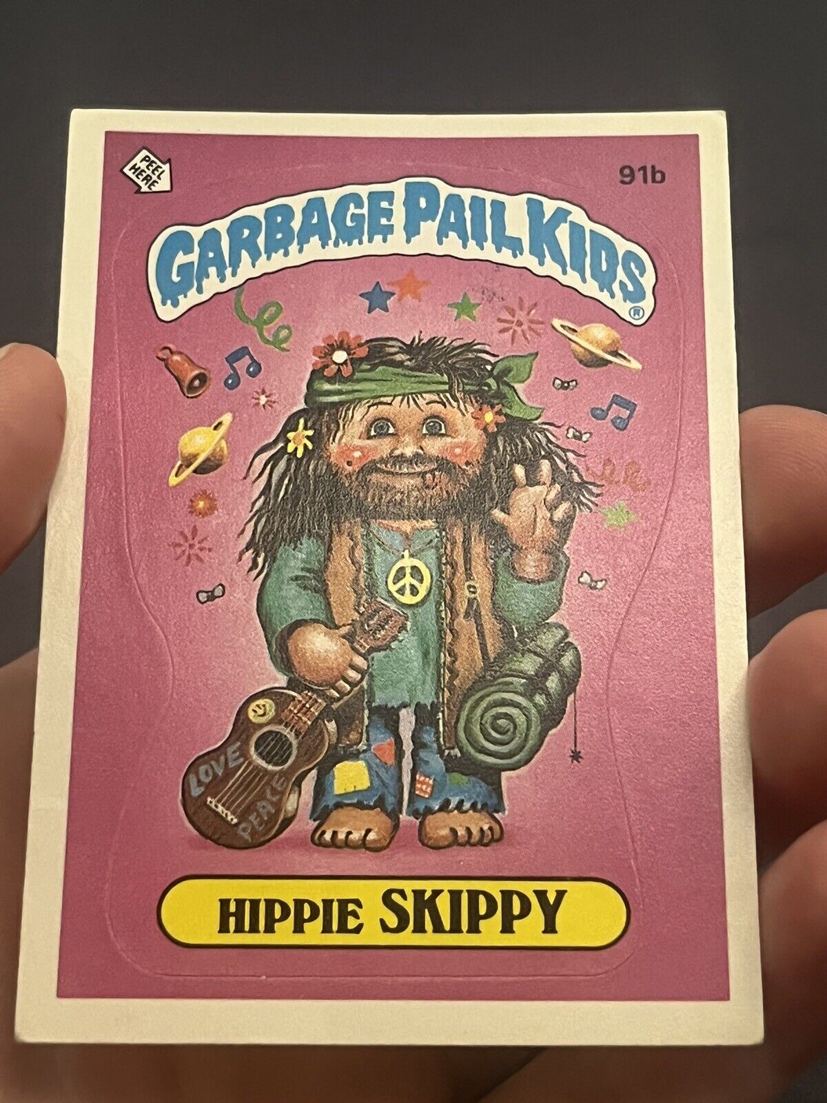 1986 Topps Hippie Skippy MP Garbage Pail Kids #91b Original Series