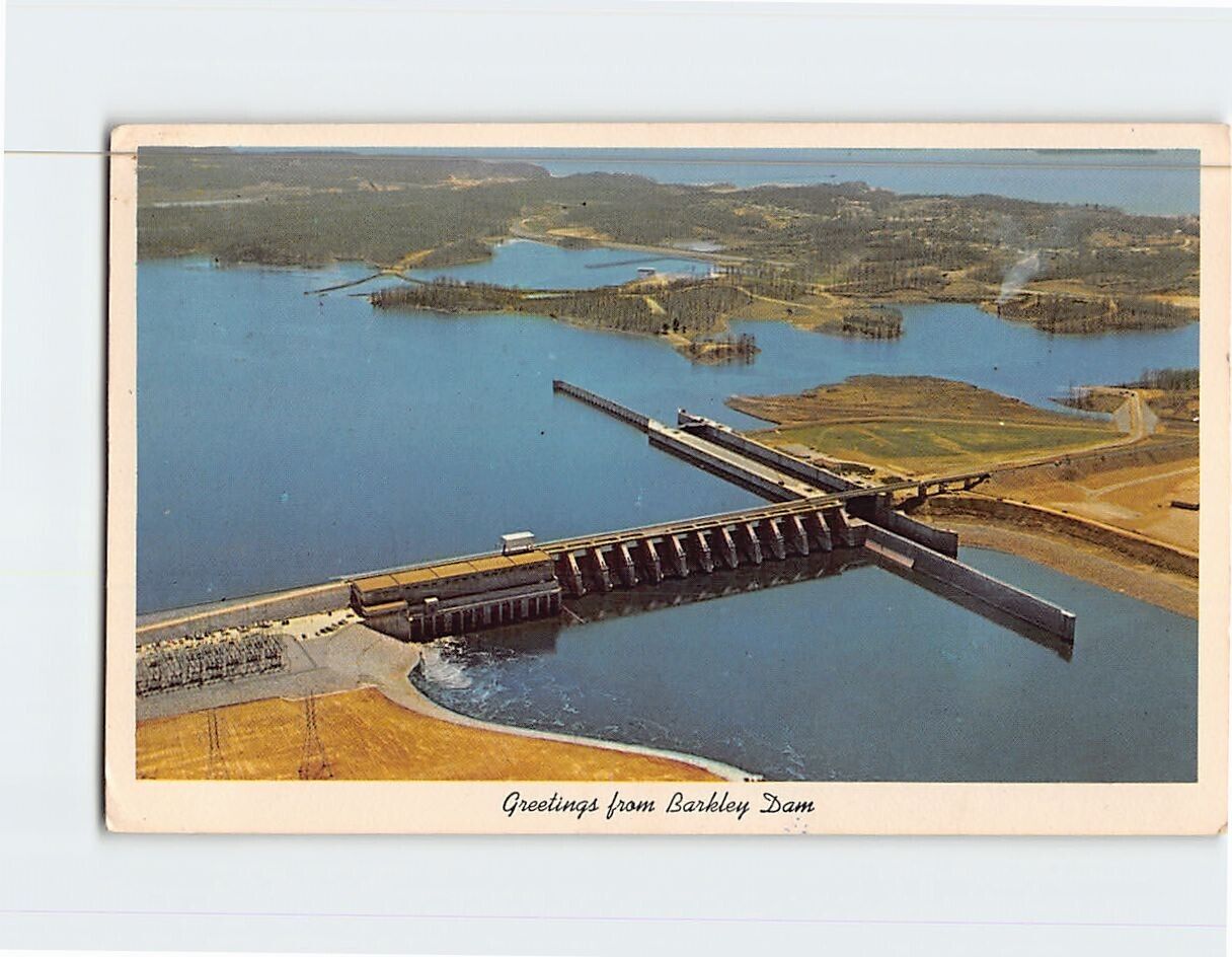 Postcard Greetings from Barkley Dam Grand Rivers Kentucky USA