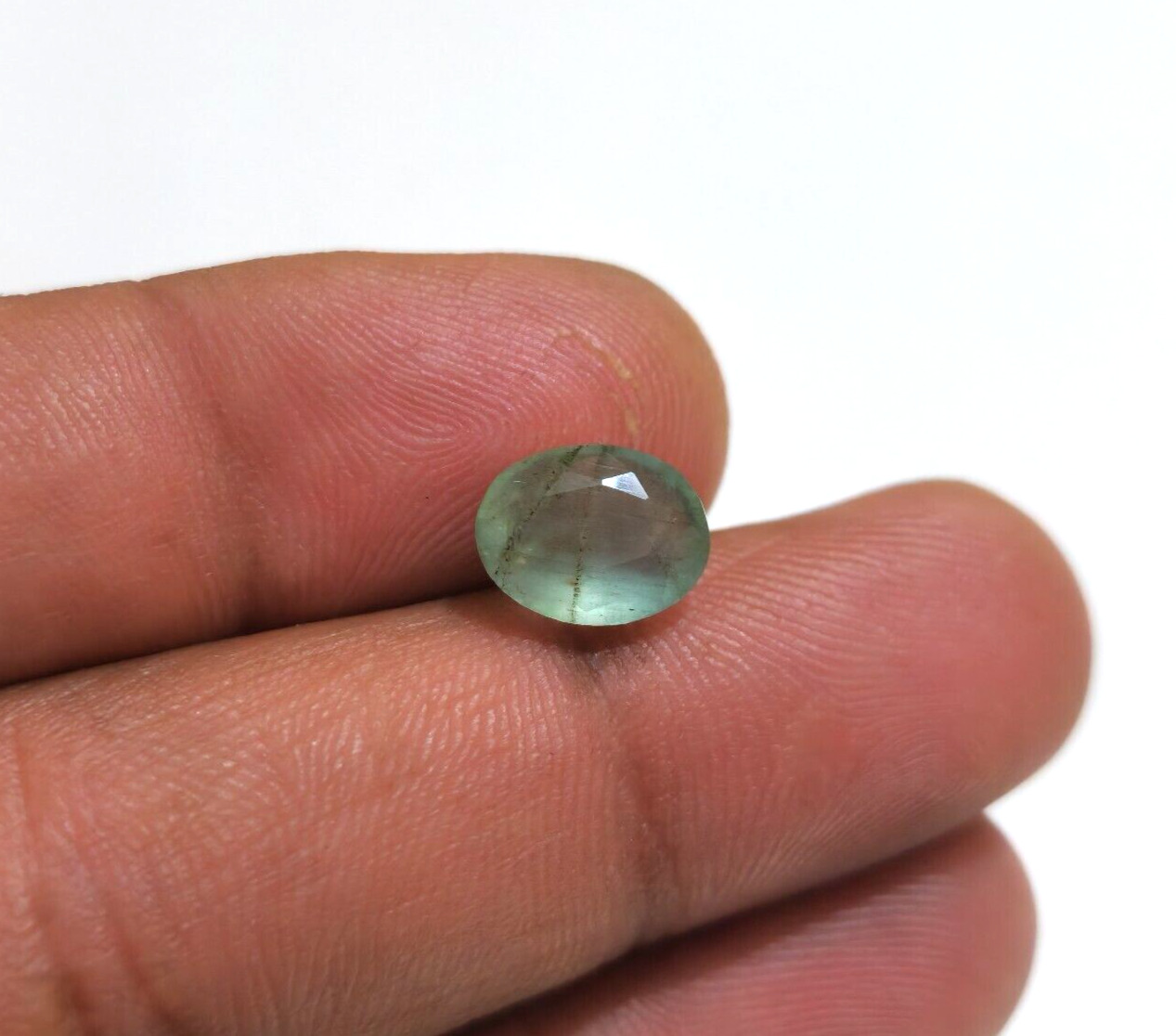 Top Quality Colombian Emerald Faceted Oval Shape 3.05 Crt Emerald Loose Gemstone
