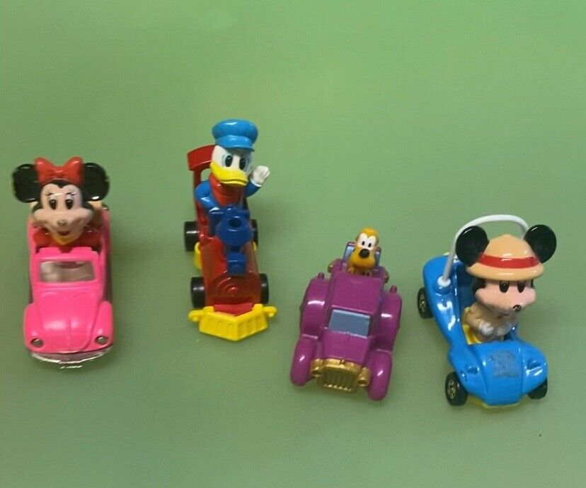 Mickey Mouse & Friends Vintage Diecast Cars and train. Also Ernie