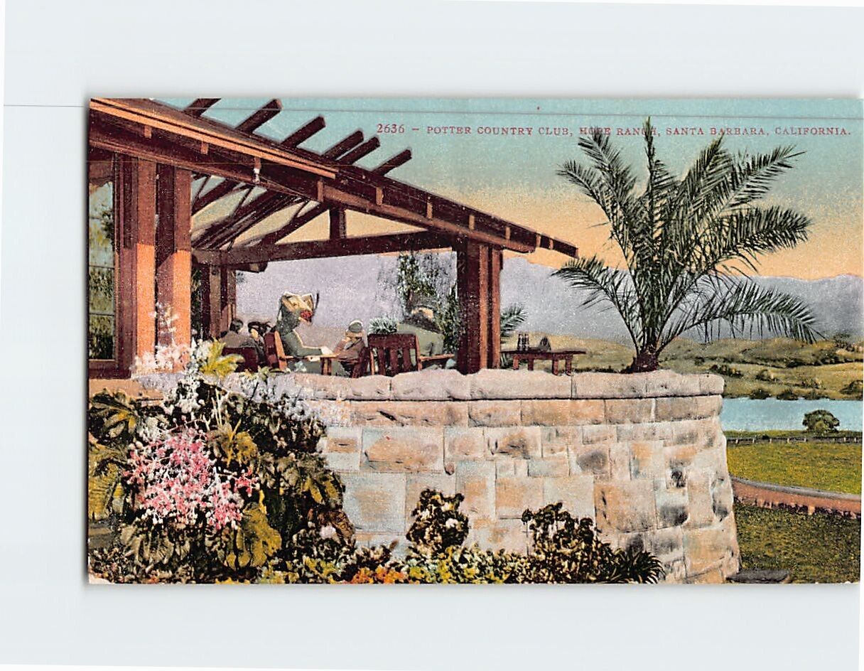 Postcard Potter Country Club Santa Barbara California USA