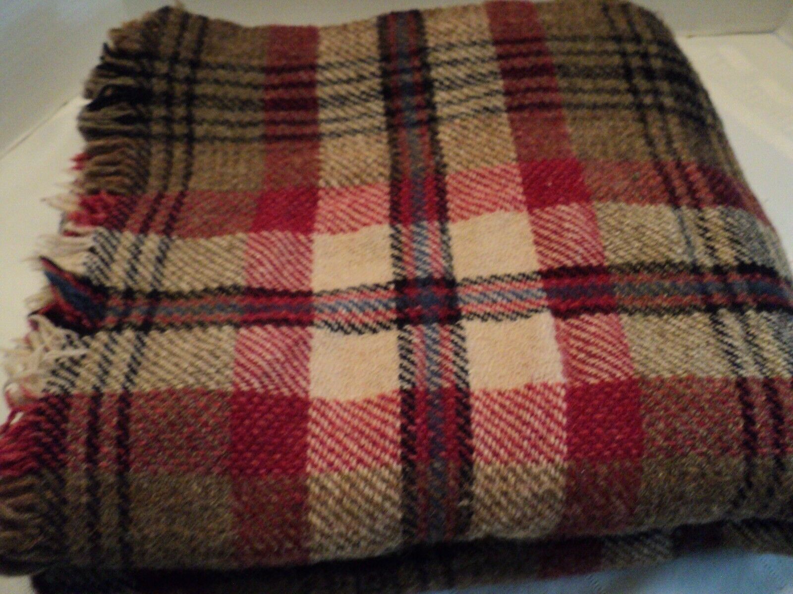 Beautiful, Paid Wool Blanket (possibly vintage) 48\