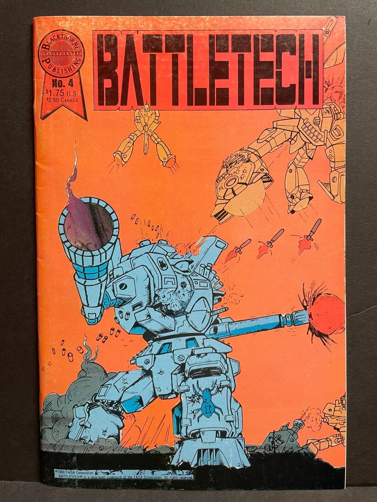 Battletech #4 1988 VF-  Mid Grade Blackthorne Comic
