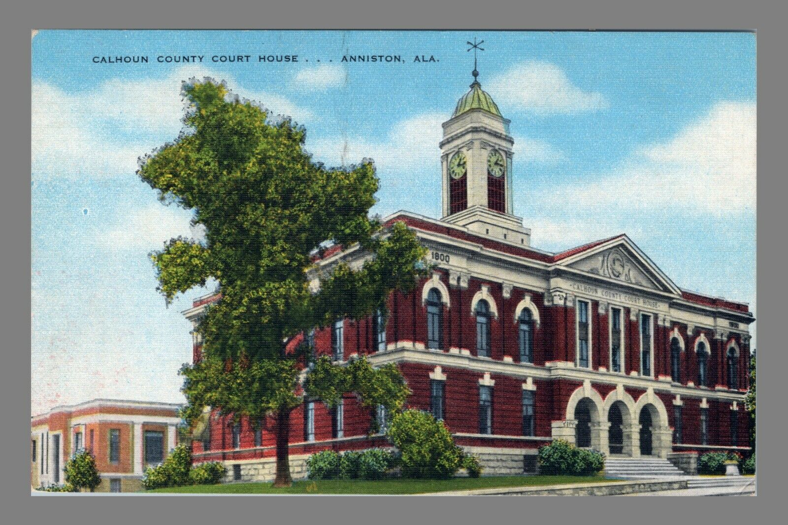 1912 Postcard DB Calhoun County Court House Anniston Alabama