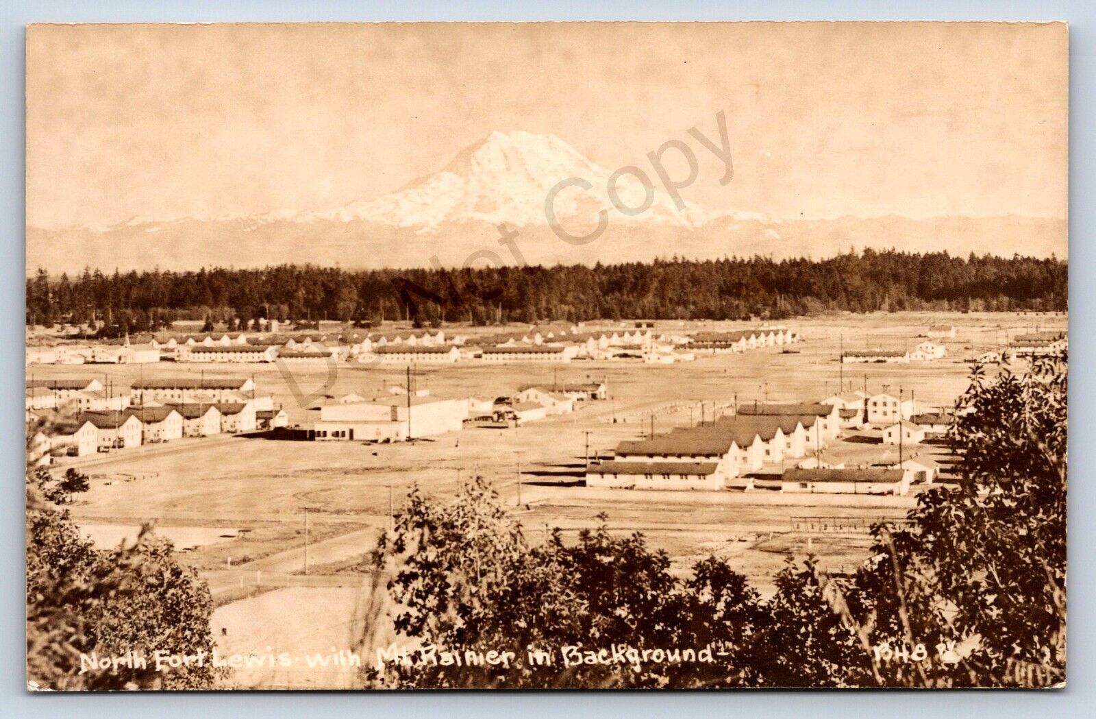 Postcard WA RPPC Battle Ground View North Fort Camp Lewis US Army Military L1