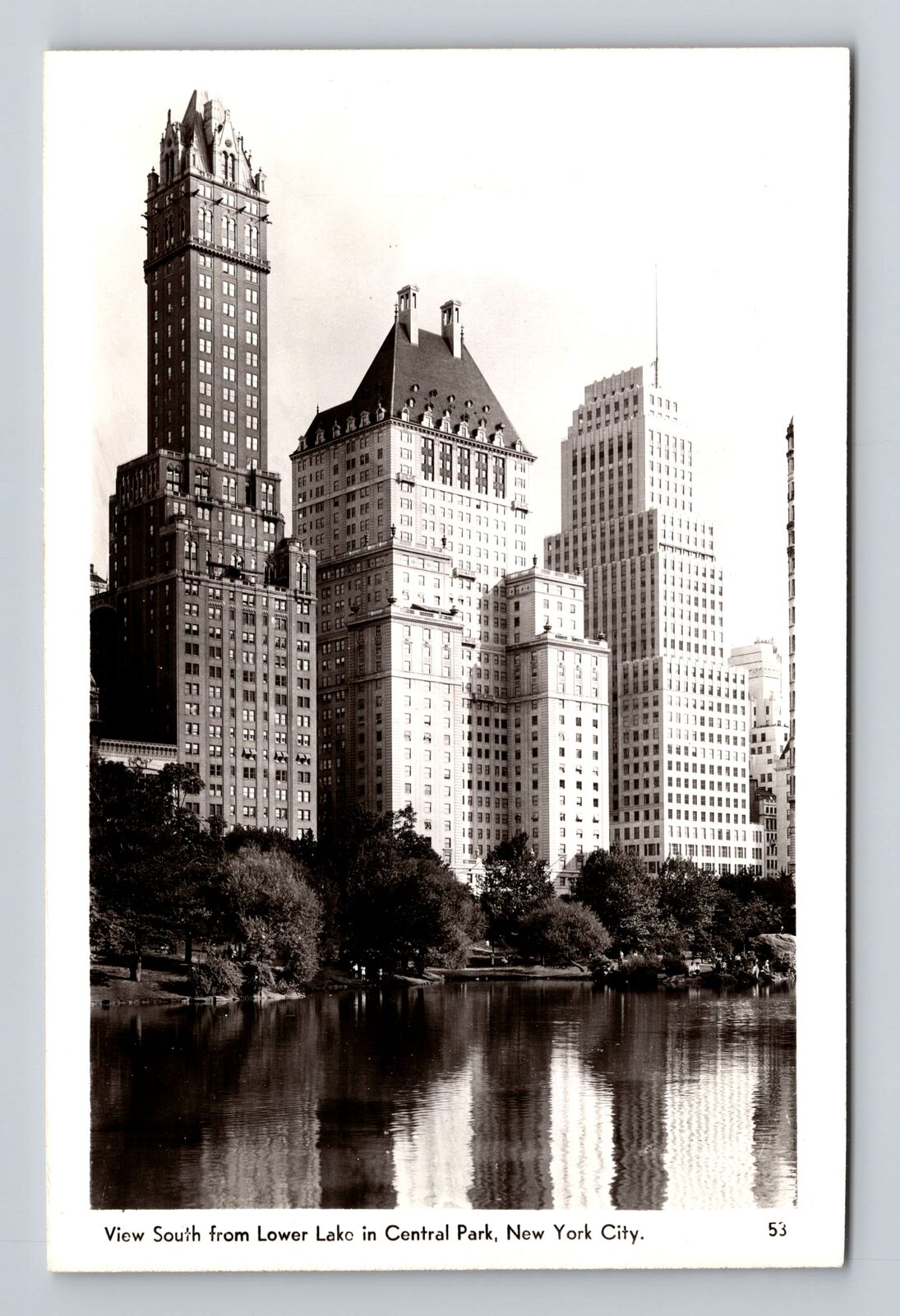 New York City NY, RPPC, Lower Lake, Central Park, Vintage Postcard