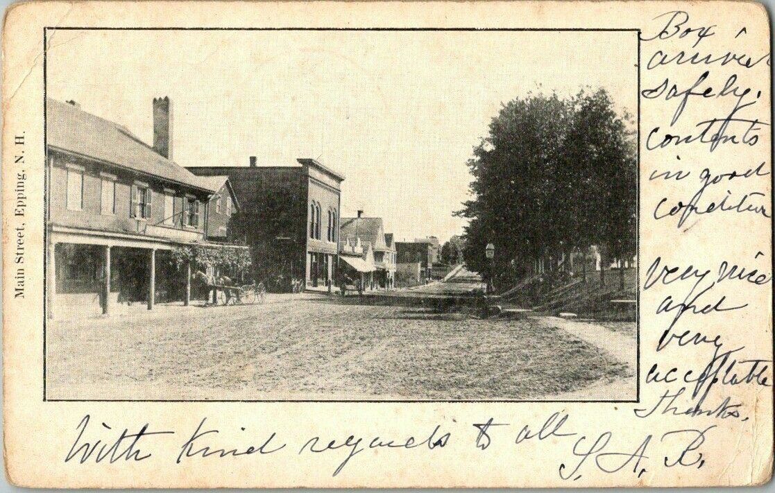 1906. MAIN STREET. EPPING, N.H. POSTCARD w1