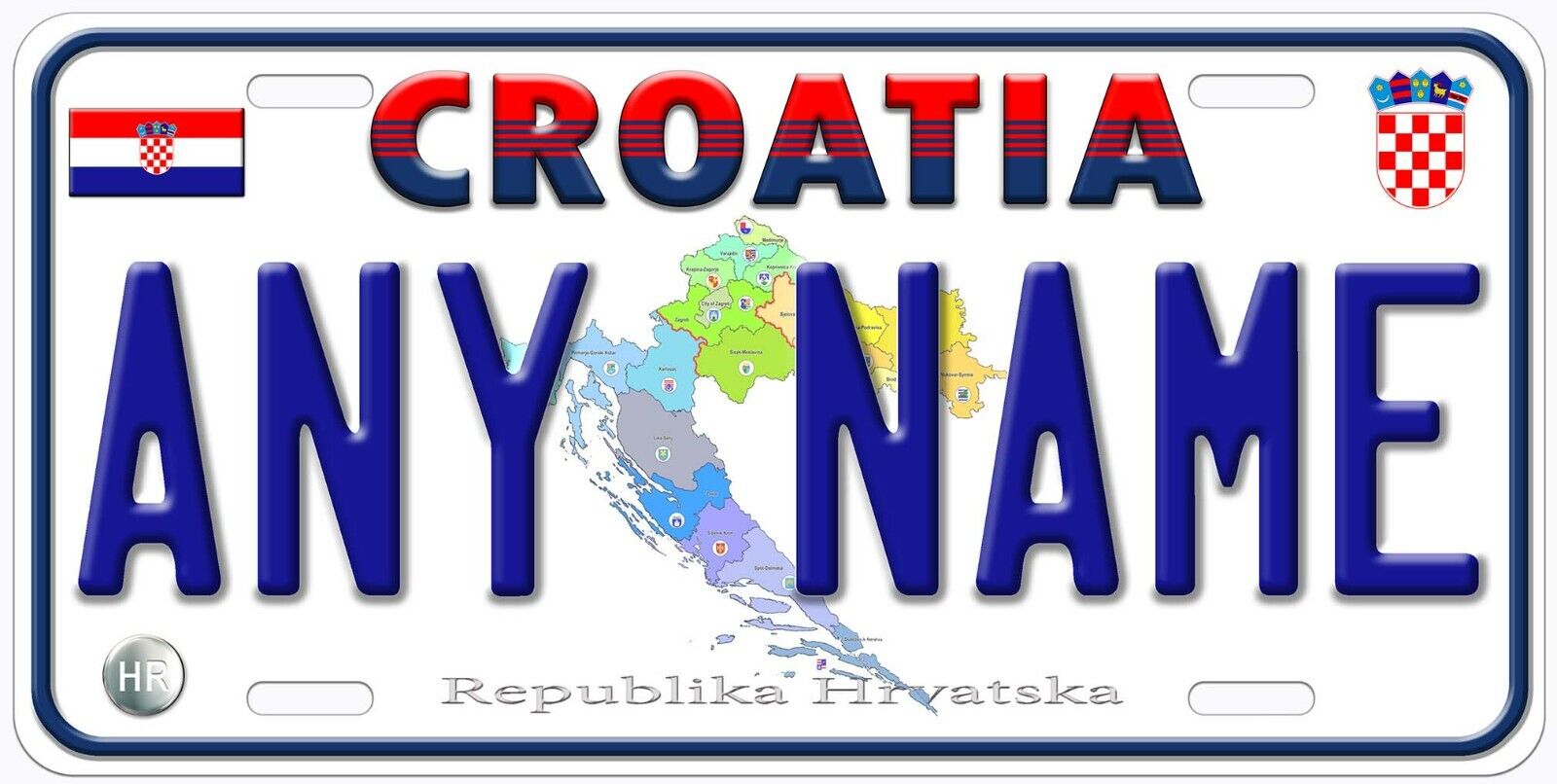 Croatia Custom Personalized Novelty Car Tag License Plate