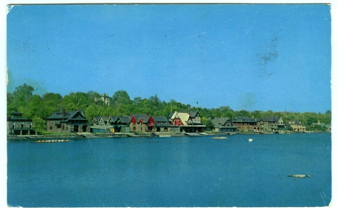 Philadelphia PA Boat House Row Schuylkill River Fairmount Park Vintage Postcard