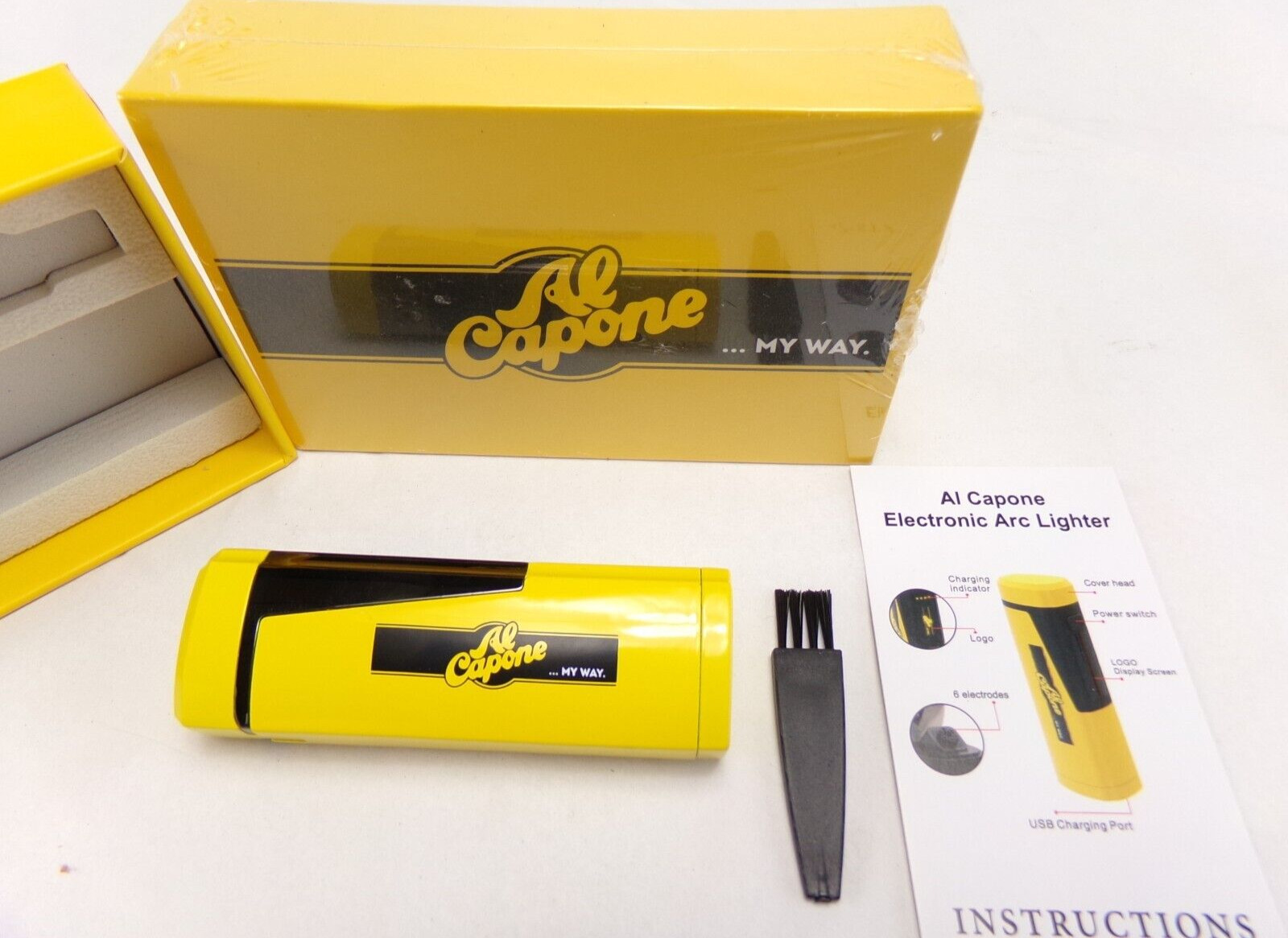 Al Capone® Cigarillos Electric Arc Lighter Limited Edition, NO FUEL Needed, USB