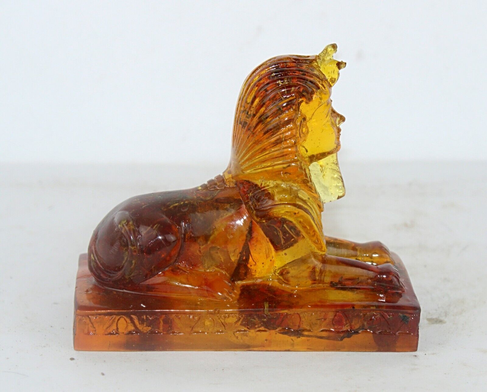 Rare Ancient Egyptian Antique Great Sphinx of Giza Amber Statue Egyptology BC