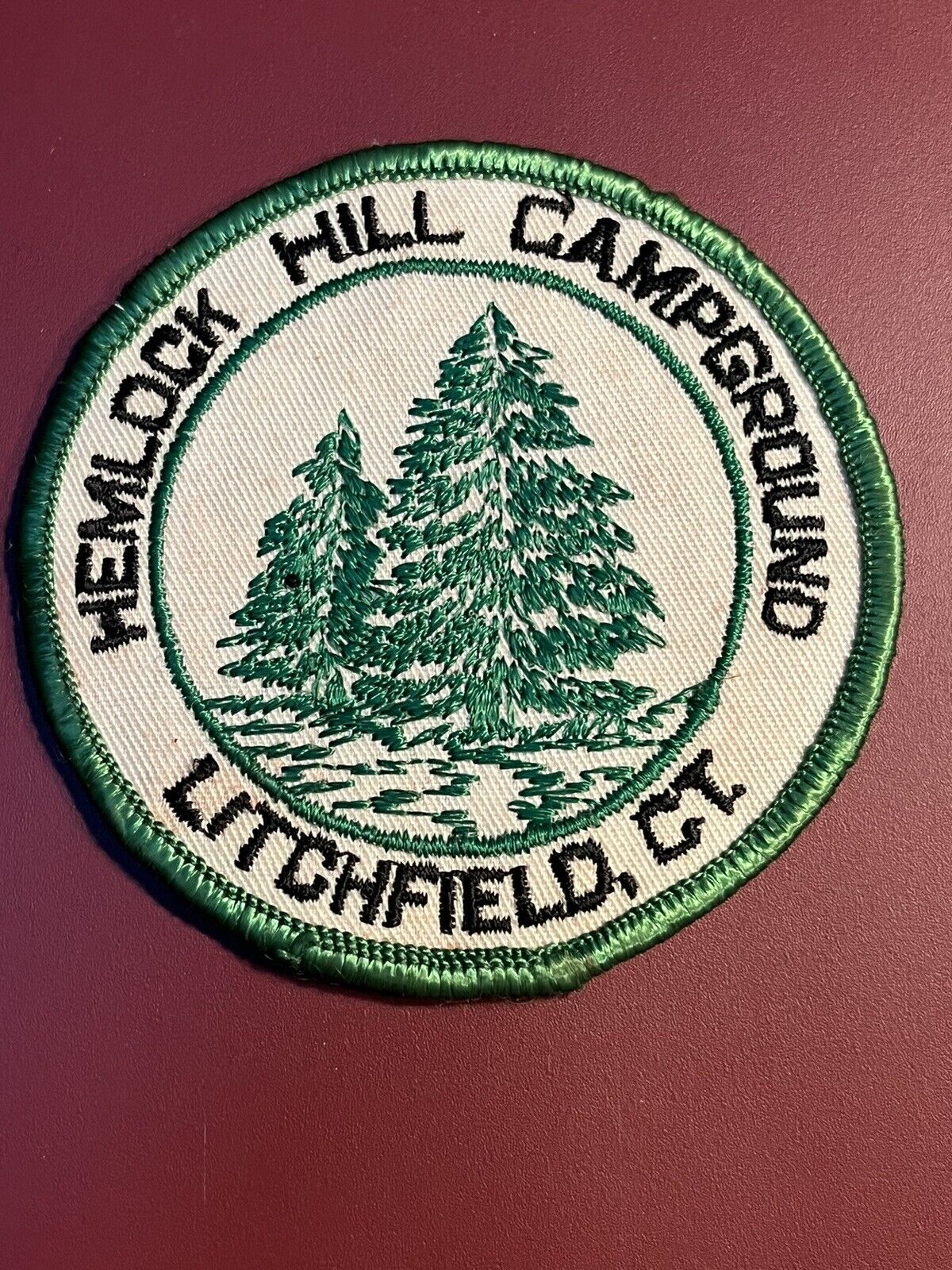 Vintage Hemlock Hill Campground Litchfield, CT. Souvenir Patch