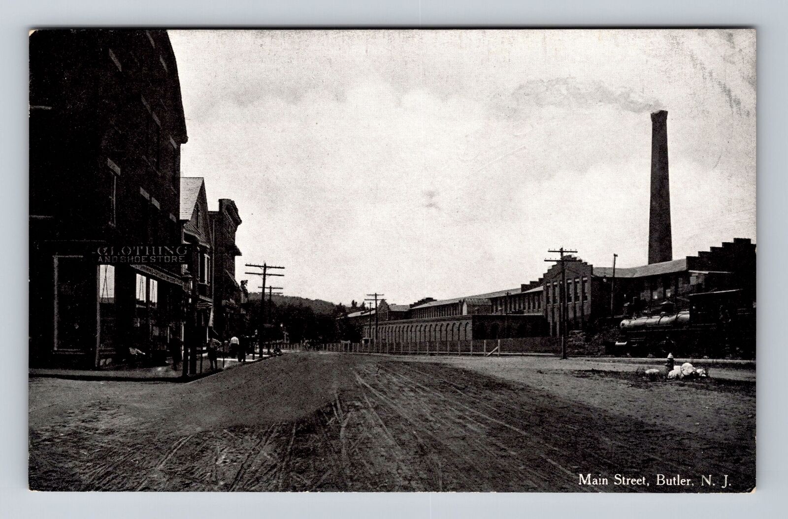 Butler NJ-New Jersey, Main Street Scenic View, Antique, Vintage Postcard