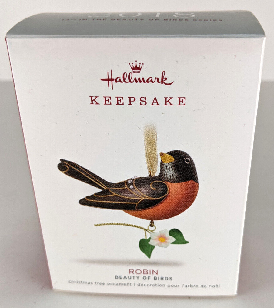 Hallmark Keepsake 2018 Robin Ornament Beauty Of Birds Series
