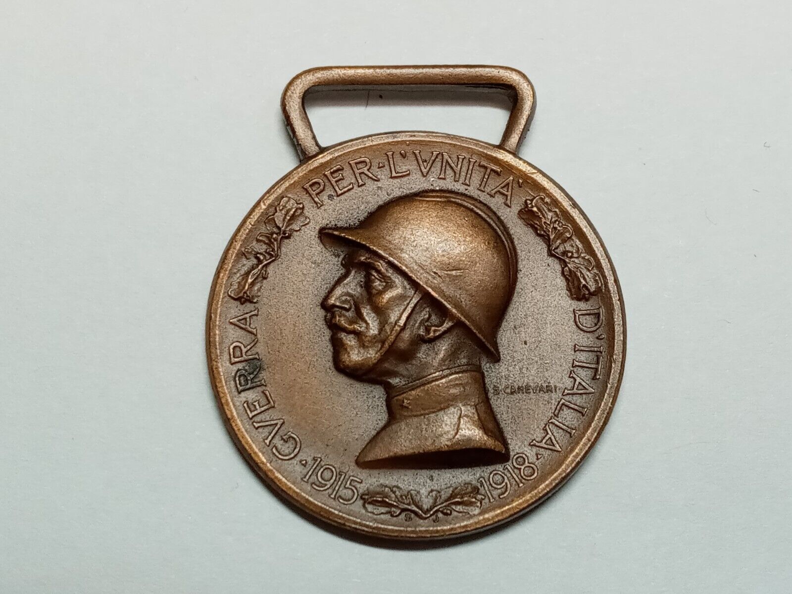 Italy WW1 Military Vittorio Emanuel III Bronze Medal from WWI 1915 - 1918