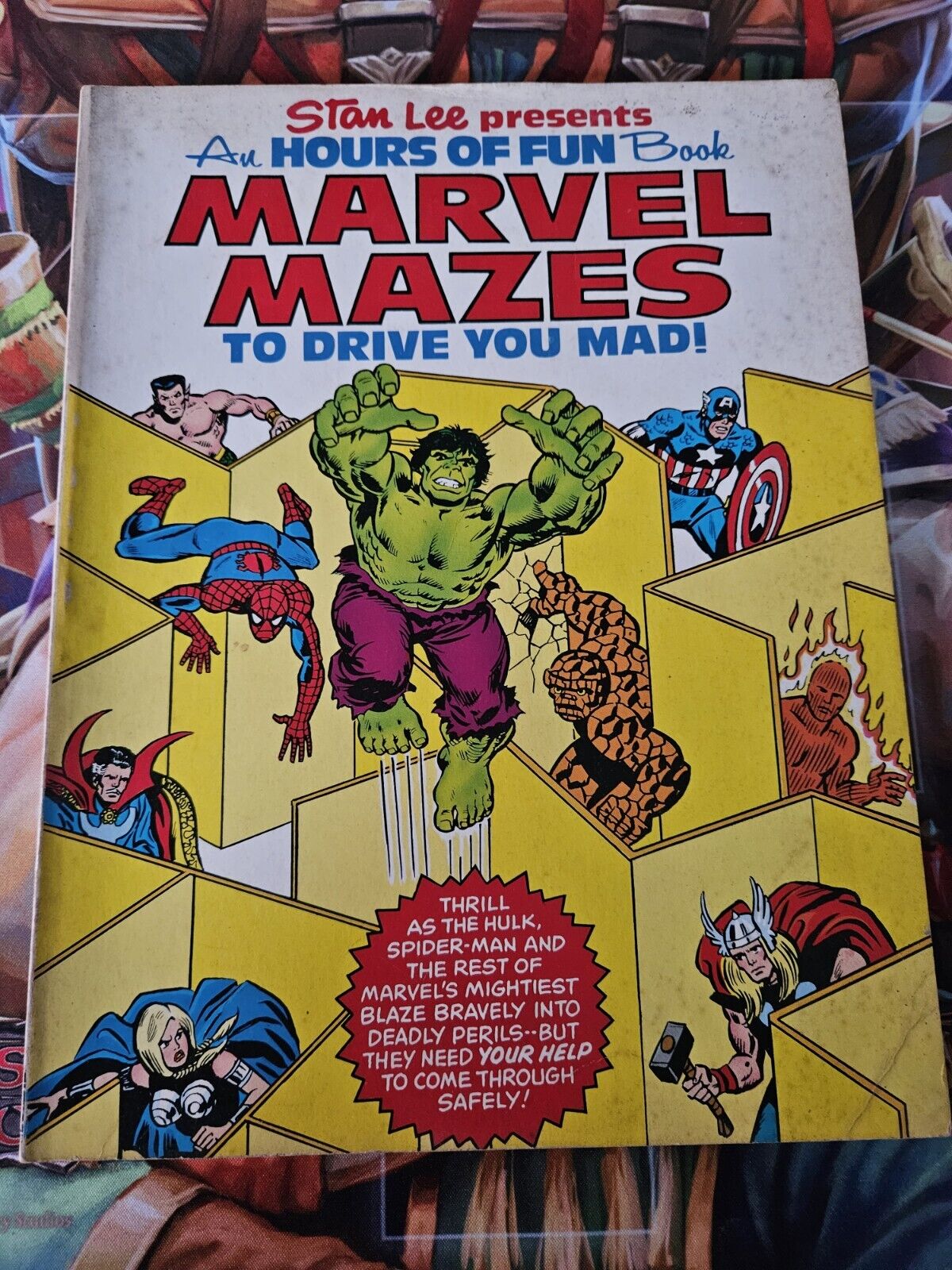 Stan Lee Presents Marvel Mazes To Drive You Mad 1978 First Print Spiderman Hulk