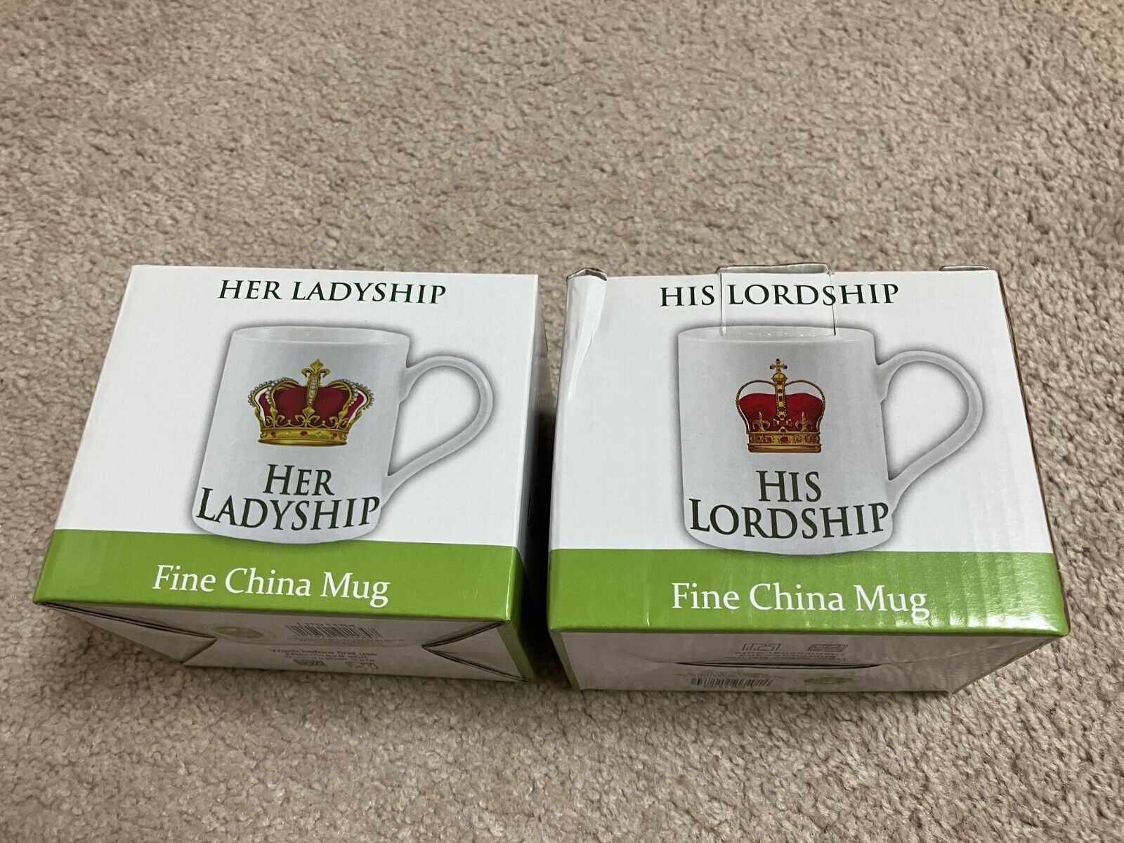  His Lordship and Her Ladyship Mugs Leonardo Collection New in Box Ships from NJ