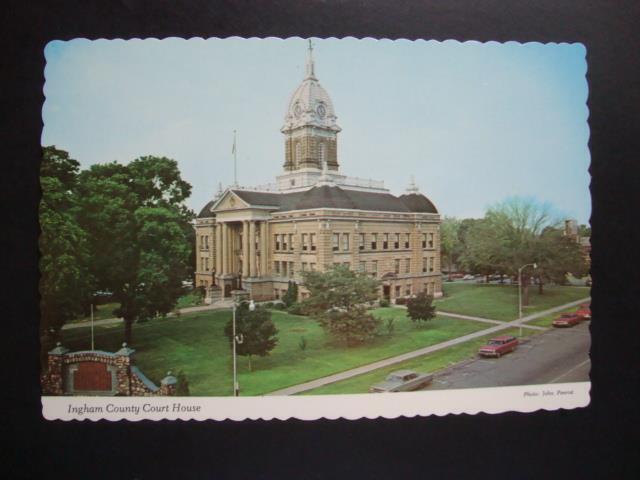 Railfans2 714) Postcard, Mason Michigan, The 1902-1904 Ingham County Court House