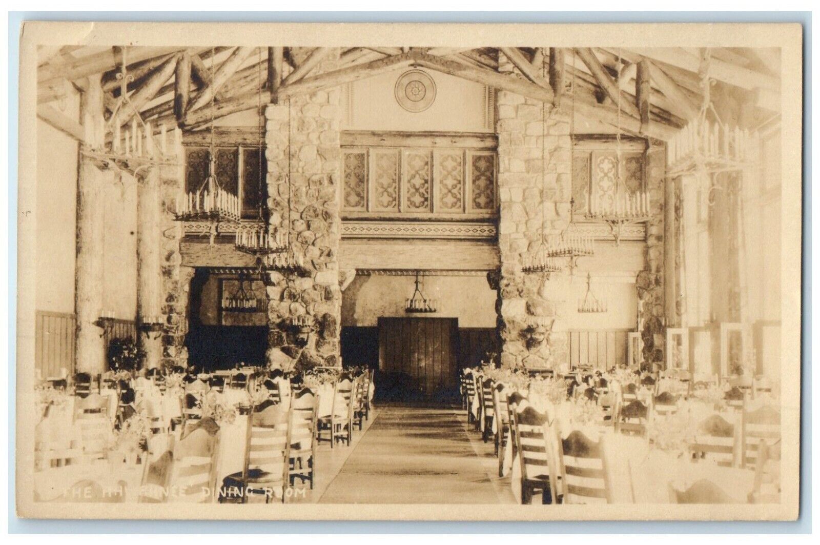 c1930's Ahwahnee Hotel Dining Room Yosemite California CA RPPC Photo Postcard