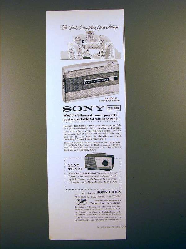 1959 Sony TR 810 & TR 712 Radio Ad