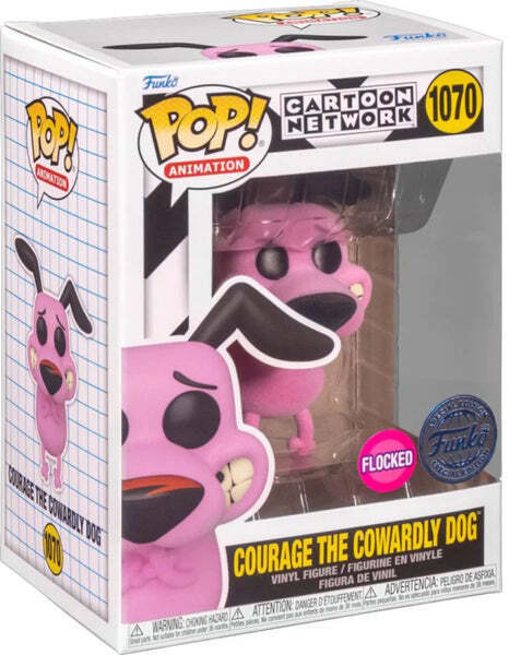 *IN HAND* FUNKO POP COURAGE the COWARDLY DOG FLOCKED #1070 *EXCLUSIVE*