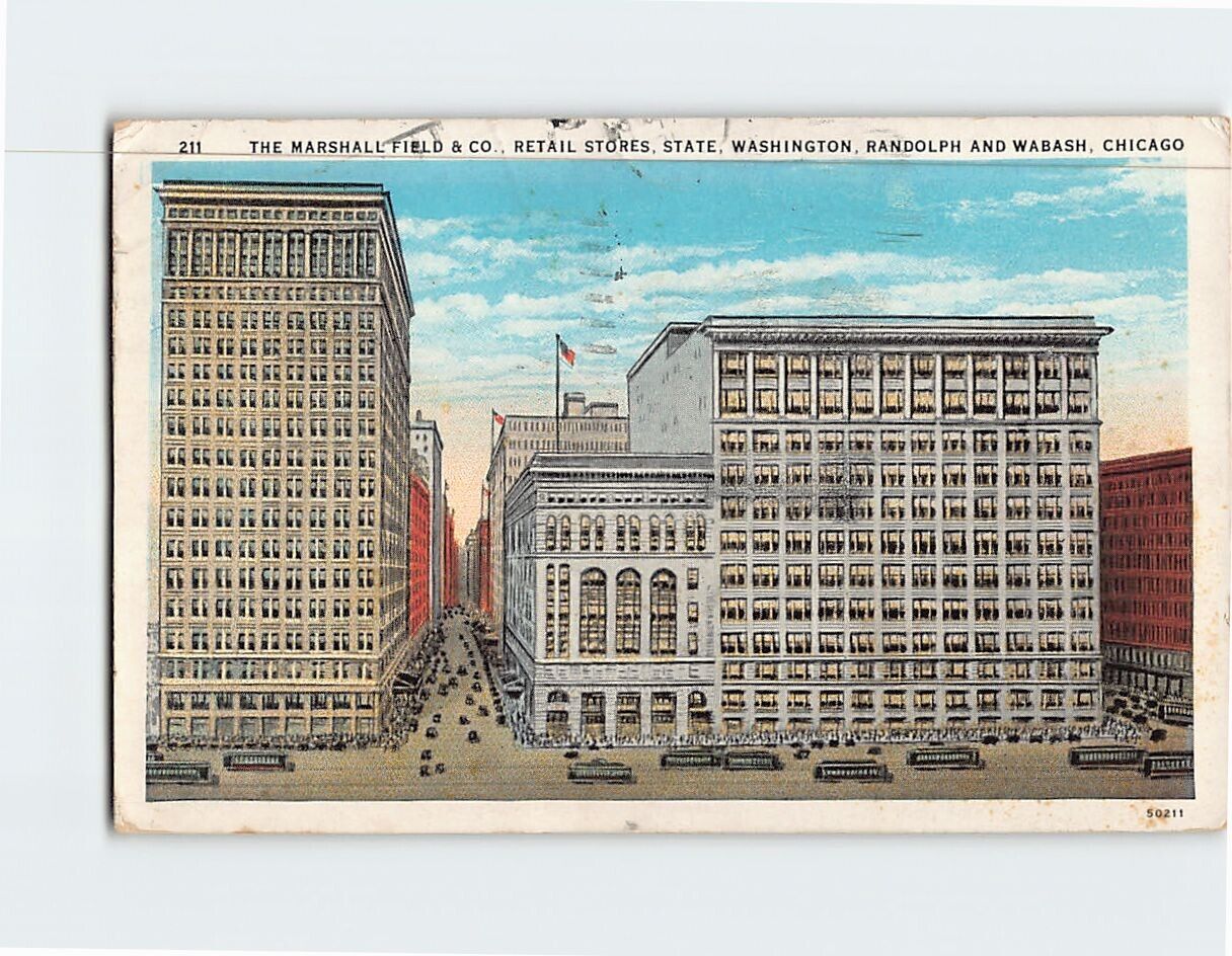 Postcard Marshall Field & Co. Retails Stores Chicago Illinois USA