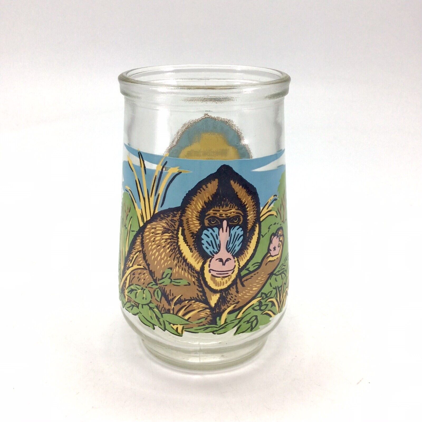Welch\'s Mandrill Jelly Jar Glass ￼Endangered Species￼ Wildlife Federation  World