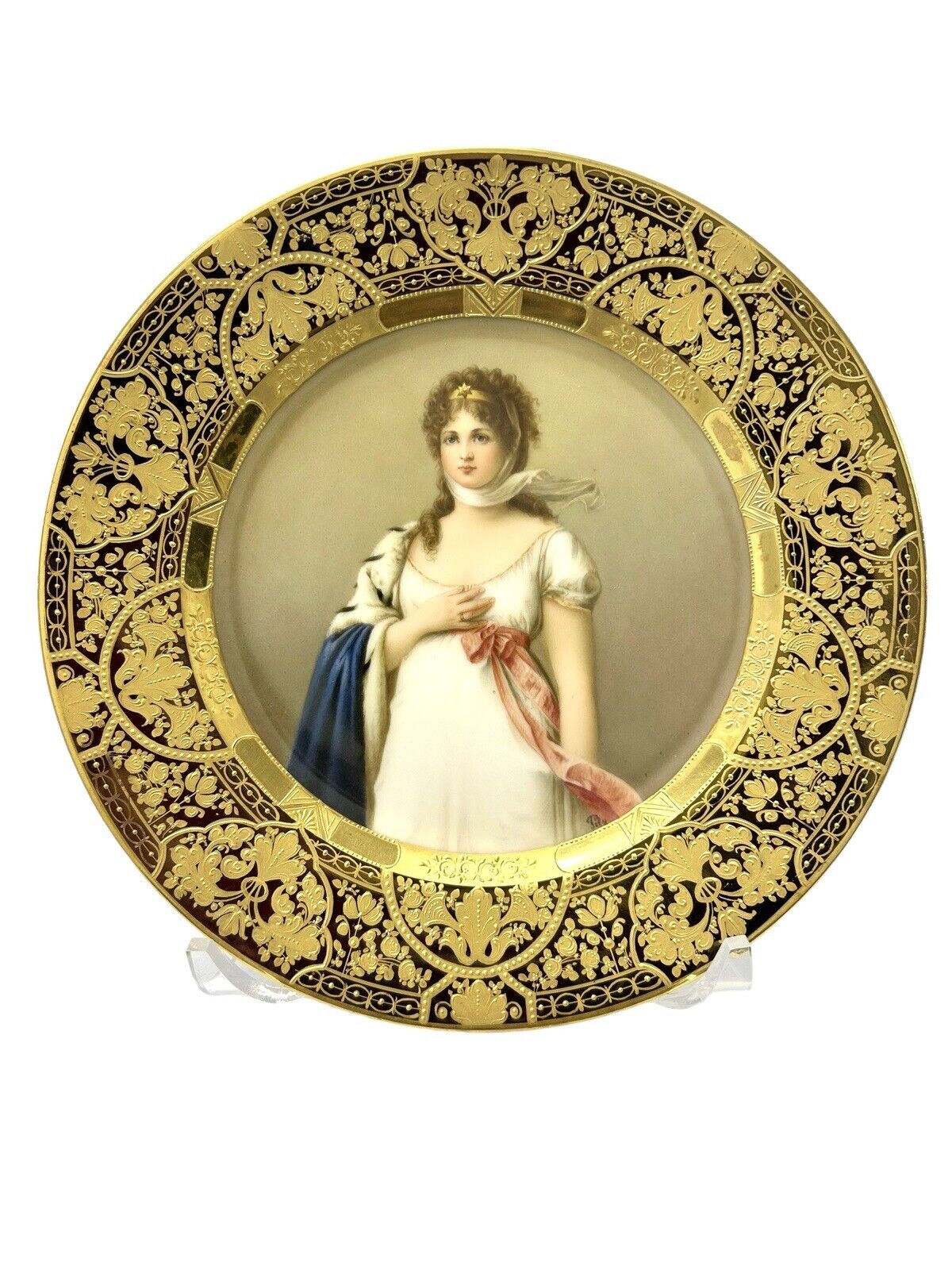 19c Royal Vienna Porcelain Antique Plate \