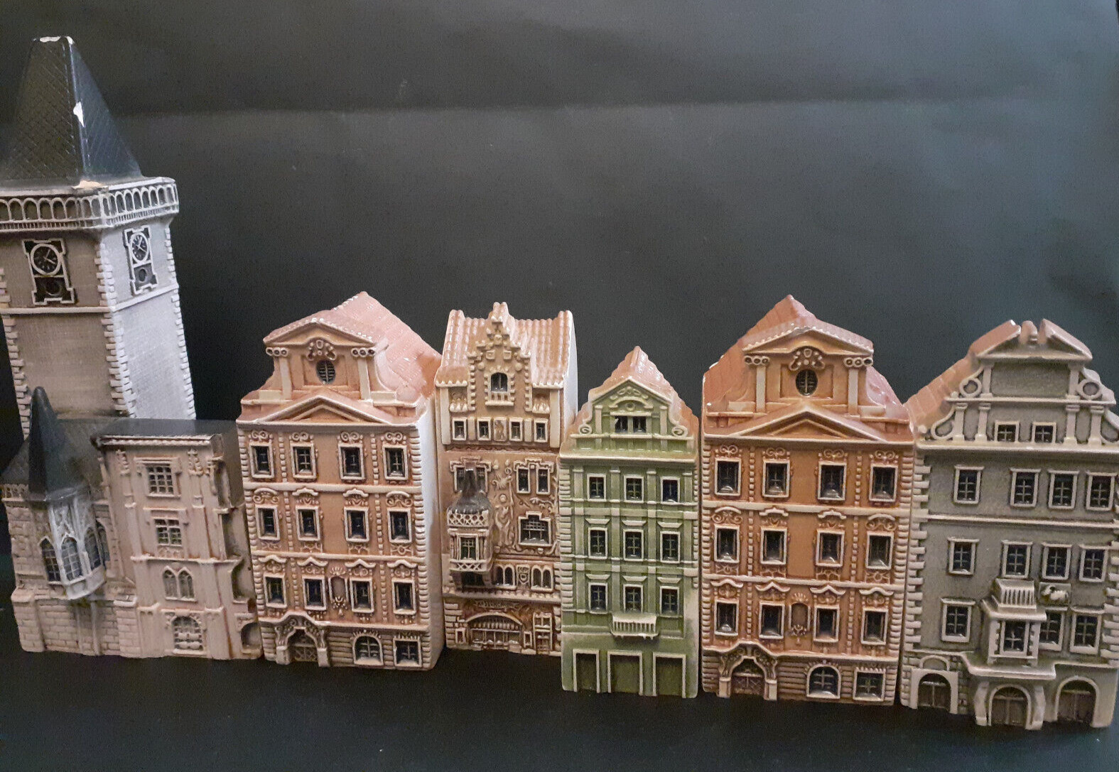 Handmade Miniature Prague Czech Town Houses