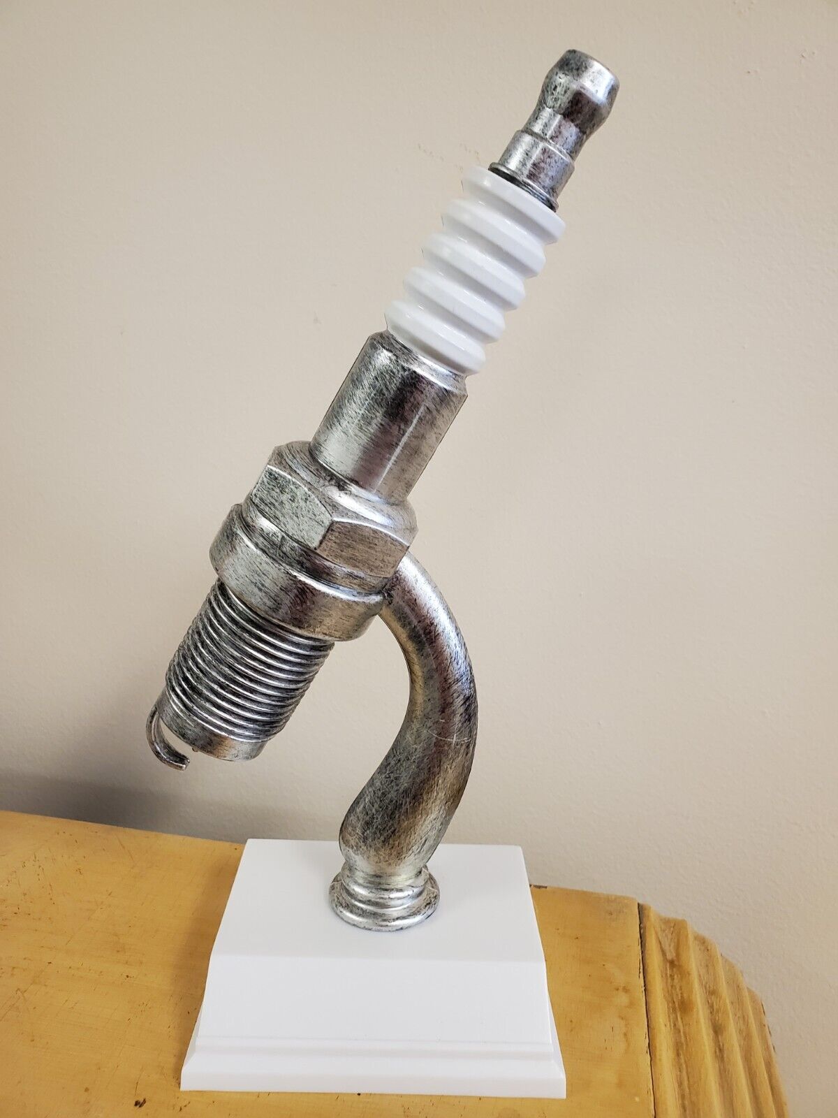 auto racing, car show, award or trophy, Large Spark Plug, about 11.5\