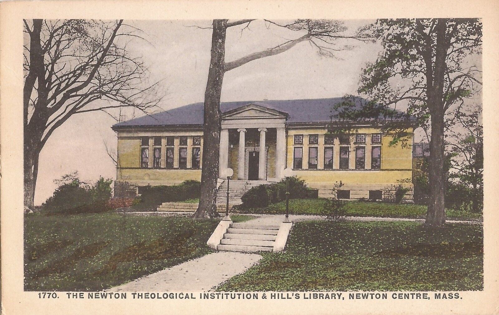 Newton Center, MASSACHUSETTS - Newton Theological Institution - Library - 1927