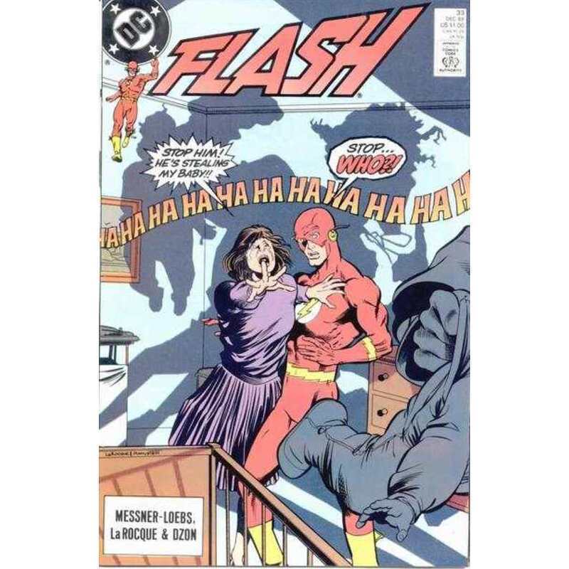 Flash #33  - 1987 series DC comics VF minus Full description below [v|
